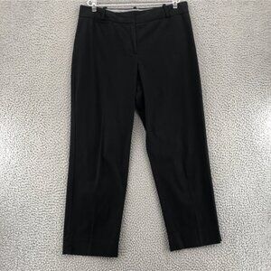 Talbots Pants Womens 8 Black Curvy Stretch Cropped Pockets Office Work Casual